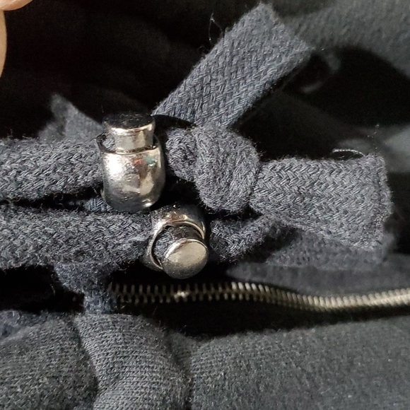 BCBGMAXAZRIA ZIP UP SWEATER WITH FAUX FUR REMOVABLE COLLAR BLING BLACK - Picture 6 of 14